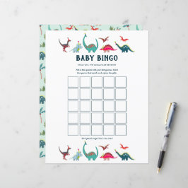 Schattige dinosaurus bingo Baby shower spel