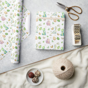 Schattige dinosaurus cadeaupapier