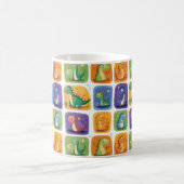 Schattige Dinosaurus Collage Pattern – Leuke & Spe Koffiemok (Center)