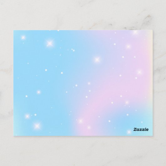 Schattige Dinosaurus Eenhoorn Regenboog ballon Ver Briefkaart (Achterkant)