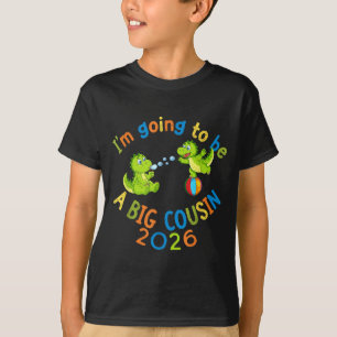 Schattige dinosaurus grote neef 2026 zwangerschaps t-shirt