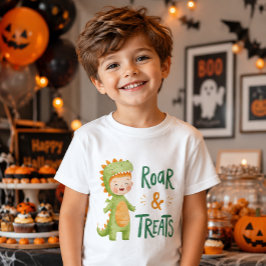 Schattige Dinosaurus Halloween Brul en Snoepjes T-shirt