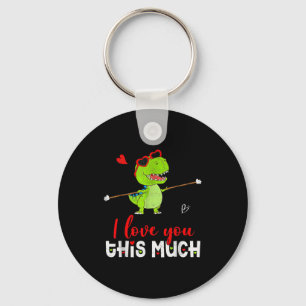 Schattige Dinosaurus Ik Hou Zoveel Van Jou Valenti Sleutelhanger