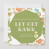 schattige dinosaurus in eiergrond een zoontje douc kaart (Voorkant)