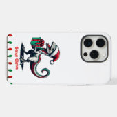 schattige dinosaurus in Santa hat Otterbox Hoesje iPhone Hoesje (Achterkant horizontaal)