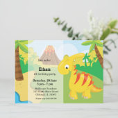 Schattige dinosaurus kaart (Staand voorkant)