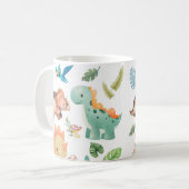 schattige dinosaurus kinderen koffiemok (Voorkant links)
