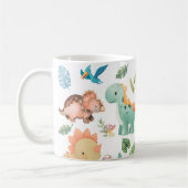 schattige dinosaurus kinderen koffiemok (Links)