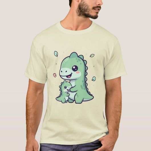 Schattige dinosaurus knuffel t-shirt (Voorkant)
