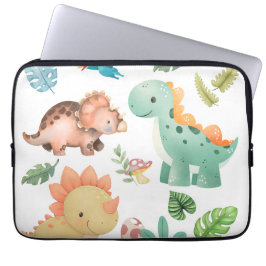 Schattige dinosaurus laptop sleeve