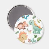 Schattige dinosaurus magneet (Voorkant / Achterkant)