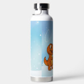 Schattige dinosaurus met kerstboom waterfles (Rechts)