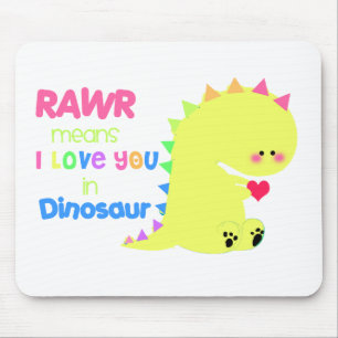 schattige dinosaurus mousepad! RAWR Muismat