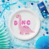 Schattige dinosaurus 🦕  papieren bordje (Feest)