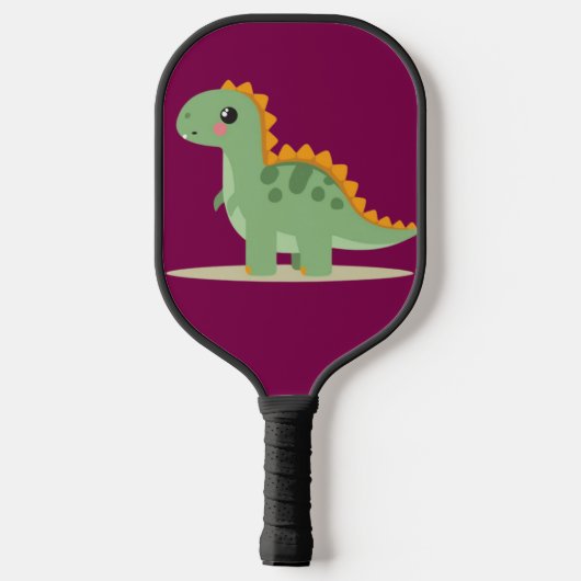 schattige dinosaurus pickleball paddle (Achterkant)