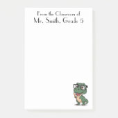 Schattige dinosaurus & potlood,lerarenwaardering,a post-it® notes (Voorkant)