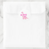 Schattige dinosaurus 🦕  ronde sticker (Tas)