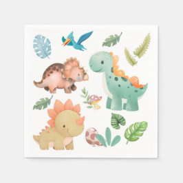 schattige dinosaurus servet