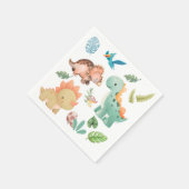 schattige dinosaurus servet (Hoek)