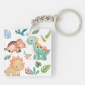 Schattige dinosaurus sleutelhanger (Achterkant)