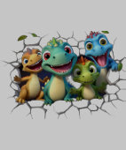 schattige dinosaurus squad (Hem)