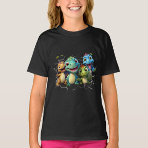 schattige dinosaurus squad t-shirt