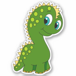 Schattige dinosaurus sticker