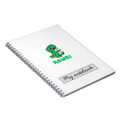 Schattige dinosaurus tijdschrift RAWR gepersonalis Notitieboek (Rechterzijde)