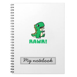 Schattige dinosaurus tijdschrift RAWR gepersonalis Notitieboek