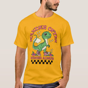 Schattige dinosaurus "Vaak wandelen, altijd verwon T-shirt