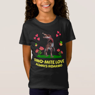 Schattige dinosaurus Valentijnskaart voor kinderen T-shirt
