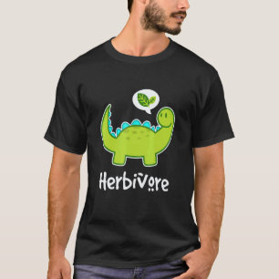 Schattige Dinosaurus Vegetariër Vegan Herbivoor T-shirt