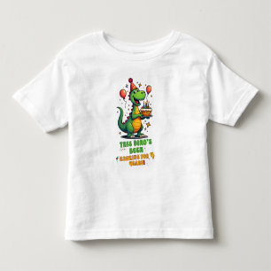 Schattige Dinosaurus Verjaardag Shirt voor 4-jarig