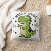 Schattige dinosaurus voor kinderen | Hallo dude Kussen (Deken)