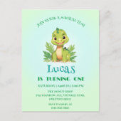 Schattige dinosaurus wilde jungle dierentuin verja briefkaart (Voorkant)