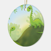 schattige dinosaurusplek keramisch ornament (Links)