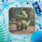 Schattige Dinosaurussen Papieren Bordje (Feest)