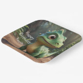 Schattige Dinosaurussen Papieren Bordje (Gebogen)