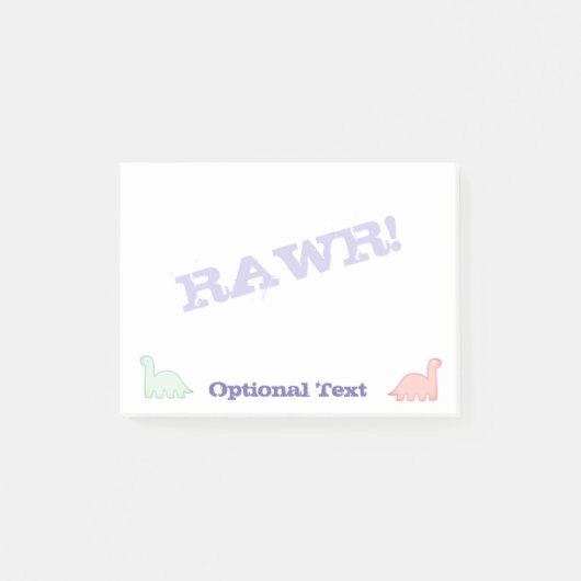 Schattige dinosaurussen pastel kleurig post-it® notes (Voorkant)