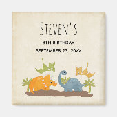 Schattige dinosaurussen Prehistorische dieren in h Magneet (Voorkant)