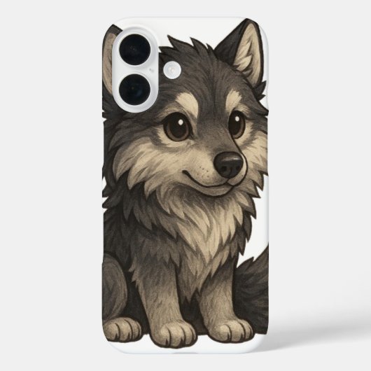 Schattige Dire Wolf Telefoonhoes Case-Mate iPhone Case (Achterkant)