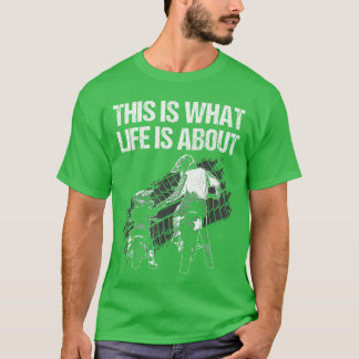 Schattige Dirt Bike Kunst voor Mannen Vader Dirtbi T-shirt