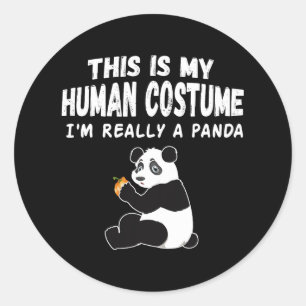 Schattige dit is mijn menselijke kostuum ik ben ec ronde sticker