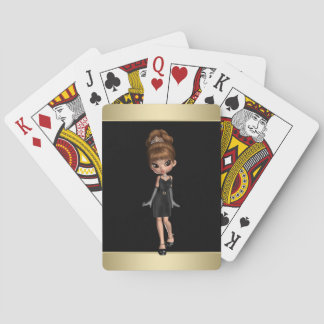 Schattige Divaprinses Pokerkaarten