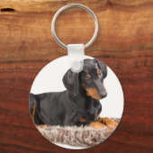 schattige doberman pinscher puppy sleutelhanger (Voorkant)