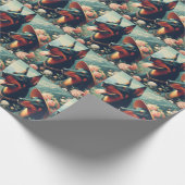 Schattige Doberman schilderij Cadeaupapier (Hoek)