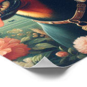  Schattige Doberman schilderij Poster (Hoek)