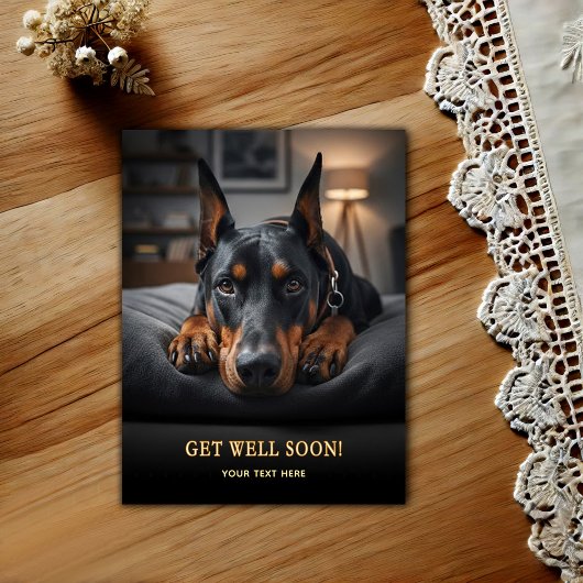 Schattige Dobermann  Beterschap  Ansichtkaart Briefkaart