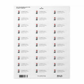 Schattige Dobermann Kersthond Retouradres Etiket (Full Sheet)