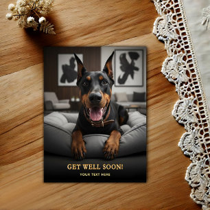 Schattige Dobermann Pinscher  Beterschap  Ansichtk Briefkaart